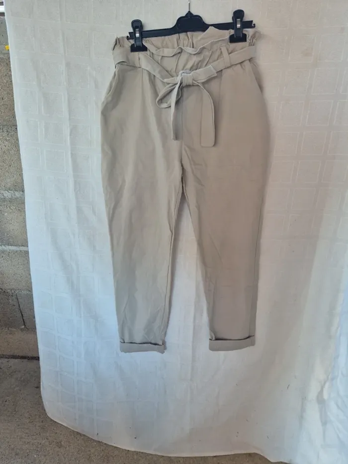 pantalon beige taille 36 - photo numéro 6