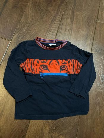 T-shirt à manches longues en coton motif tigre S.Oliver Taille 92-98 cm