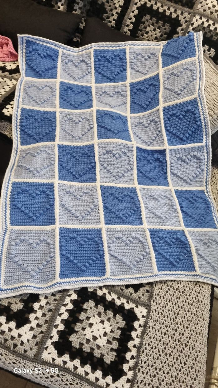 Couverture bébé coeur