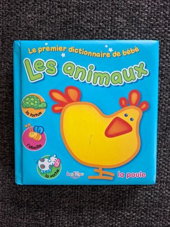 Livre cartonné Le premier dictionnaire de bébé Les animaux en bon état