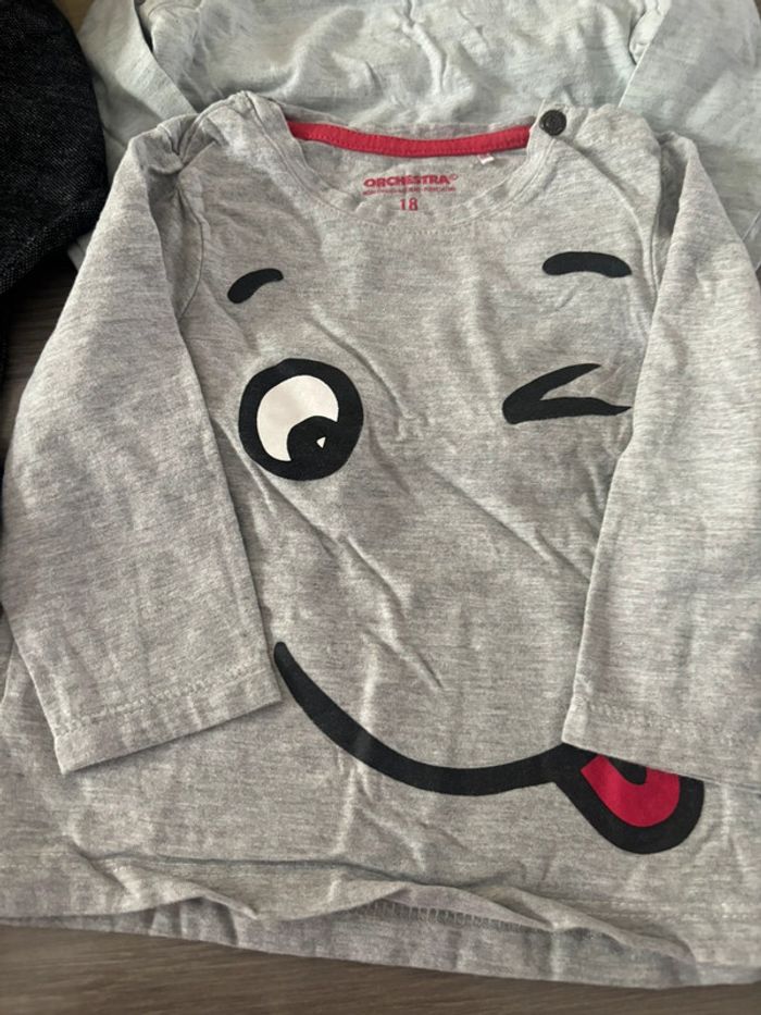 Lot tee shirt manche longue 18 mois - photo numéro 3