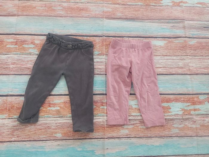 Lot de 2 leggings tao vertbaudet fille 23 mois