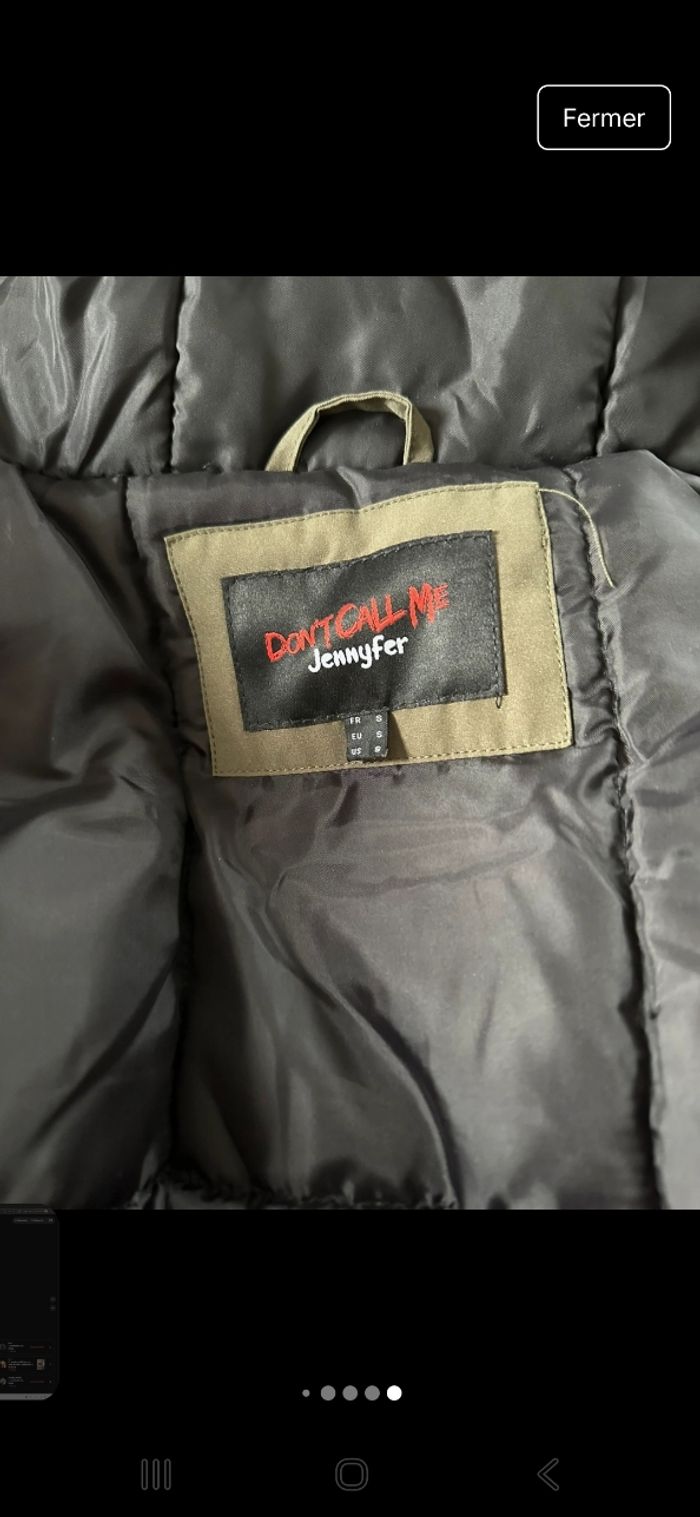 Parka doudoune manteaux kaki - photo numéro 4