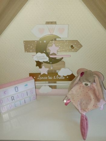 Doudou lapin plat nina
