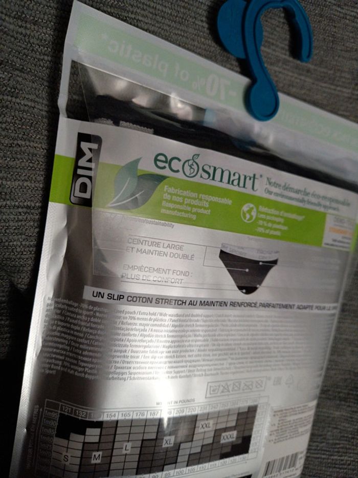 3 slips dim sport en coton stretch maintien renforcé taille s - photo numéro 7