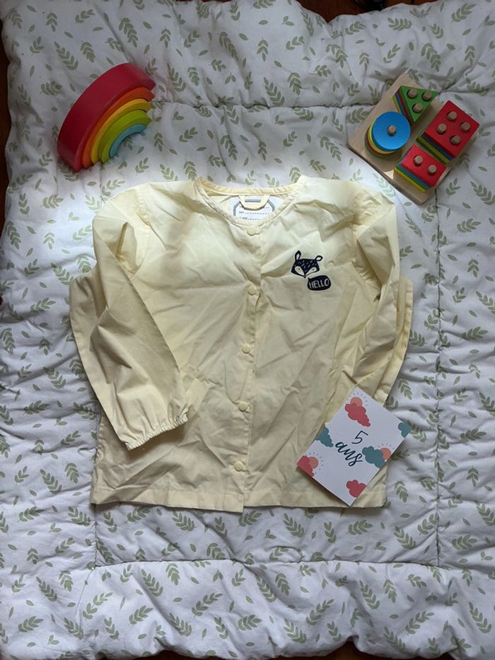 blouse d'école manches longues beige in extenso 5 ans