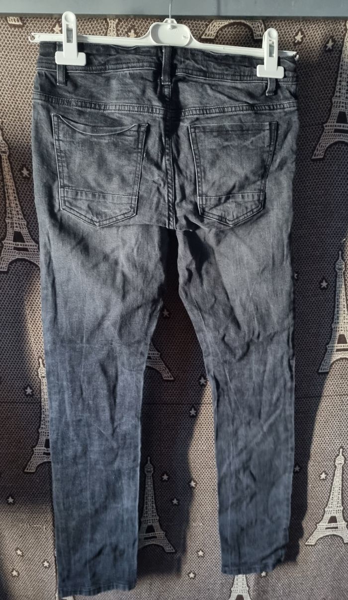 Jean slim fit noir gris taille XS 14ans - photo numéro 5