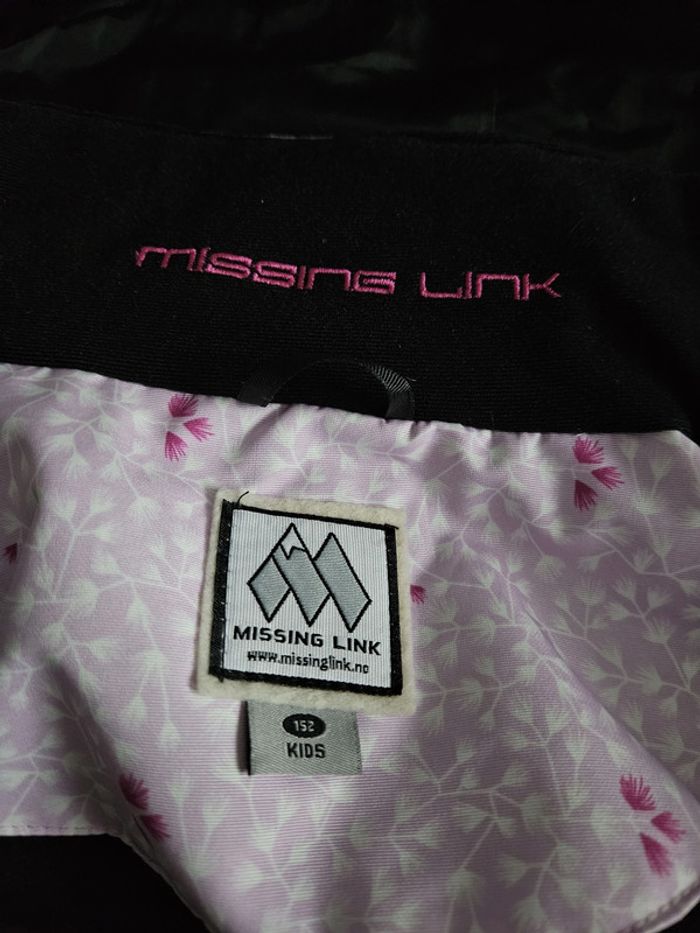 Manteau de ski chaud polaire à capuche fille - rose - 13 ans - Missing Link - photo numéro 2