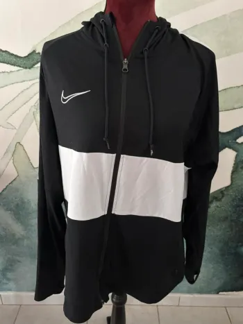 Sweat veste à capuche noir blanc homme Nike