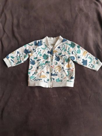 Gilet coton tape à l’œil crème 6 mois