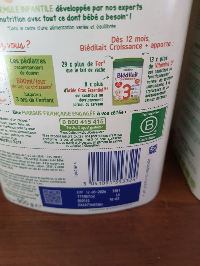 Lot de 4 boîtes Bledina 3 - photo numéro 5
