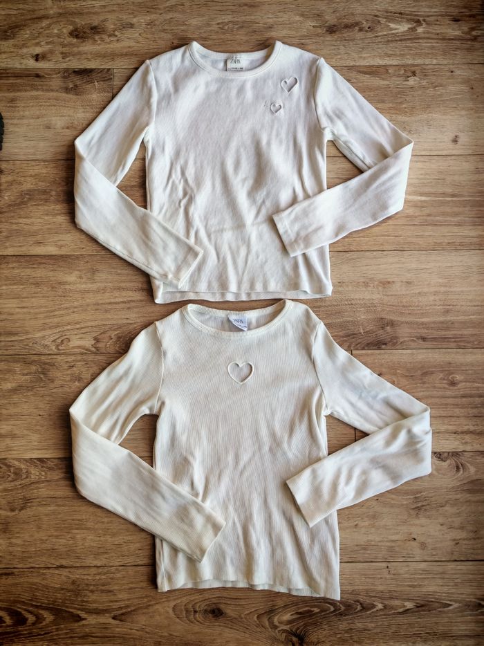 Lot de manches longues zara blanc 11 ans