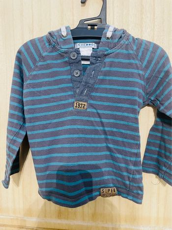 T-shirt manches longues avec capuche La Redoute