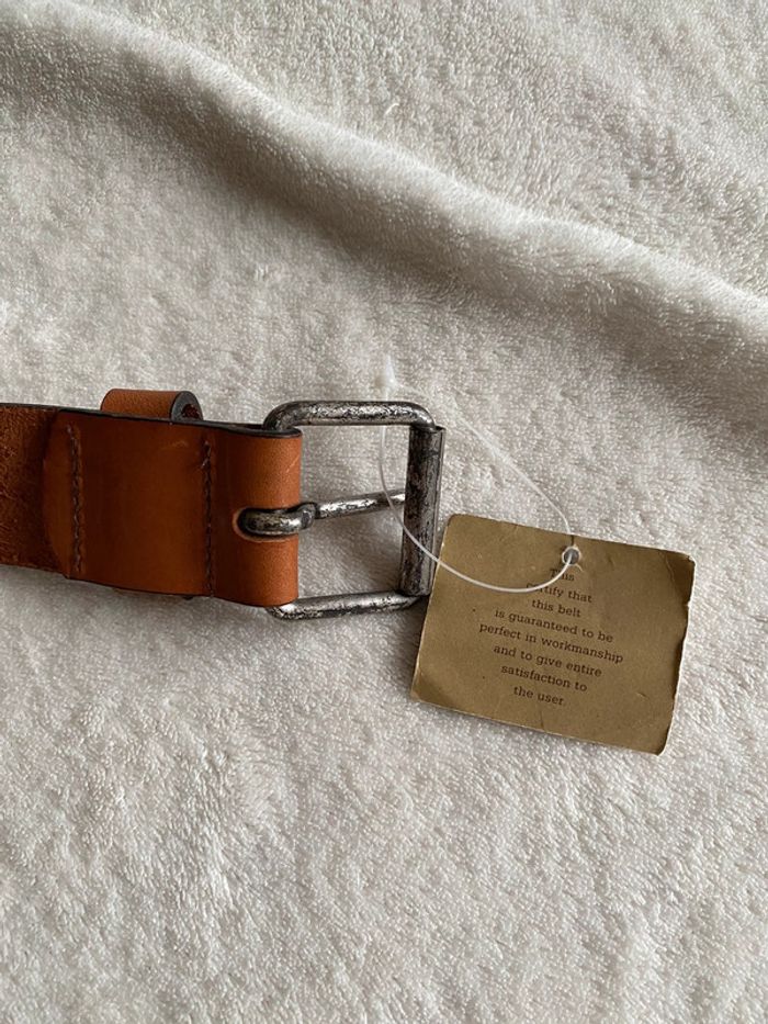 Ceinture Chevignon vintage en cuir marron taille 70 - photo numéro 15