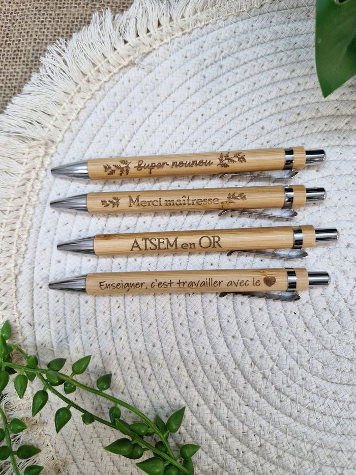 Porte stylo fleur + stylo gravé - photo numéro 6