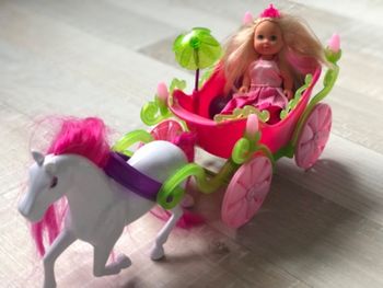 Poupée princesse et son carrosse