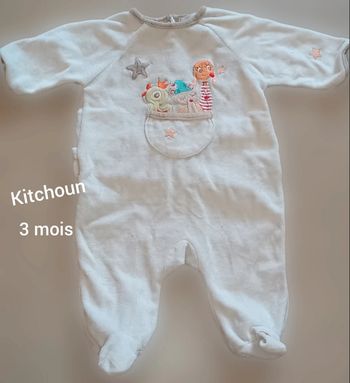 Pyjama dors-bien Grenouillère Kitchoun 3 mois