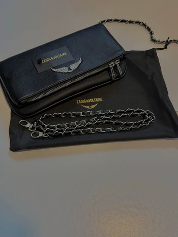 sacoche Zadige et Voltaire Noir argenté 