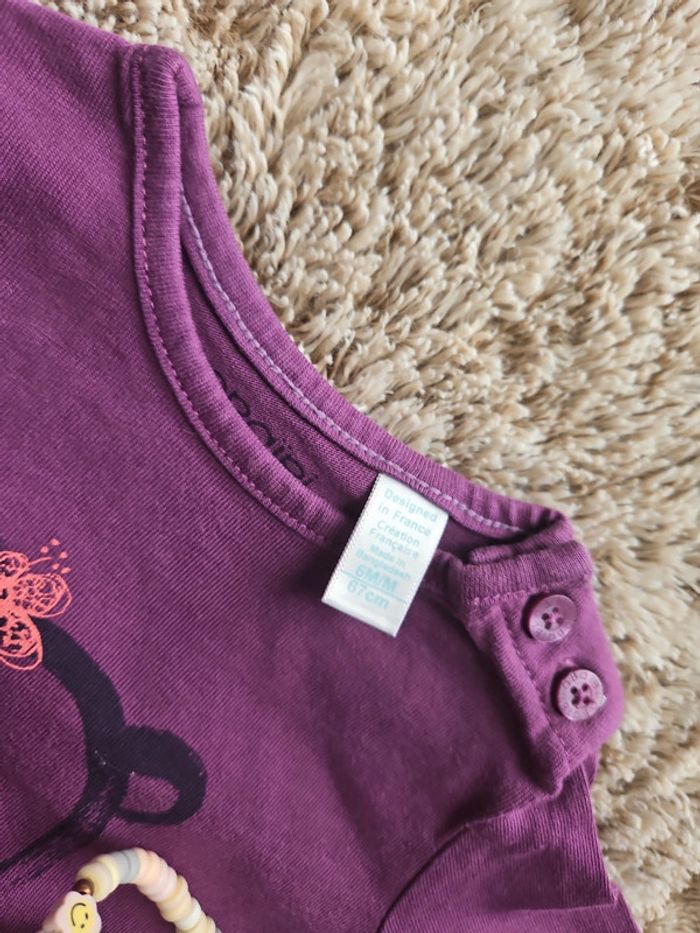 Lot tee-shirts manches longues fille 6 mois - photo numéro 4