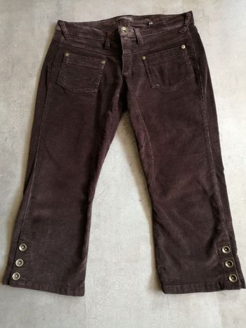 Pantacourt marron en velours Lulu Castagnette Taille 40