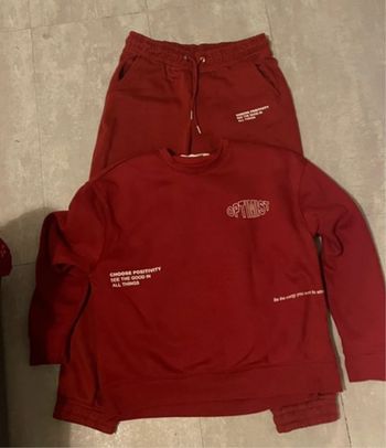 Ensemble jogging femme rouge