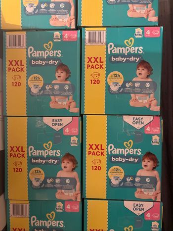 Pampers Baby-Dry Taille 4 – XXL Pack 120 couches neuves