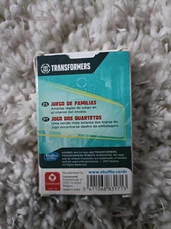 Jeu de carte transformers