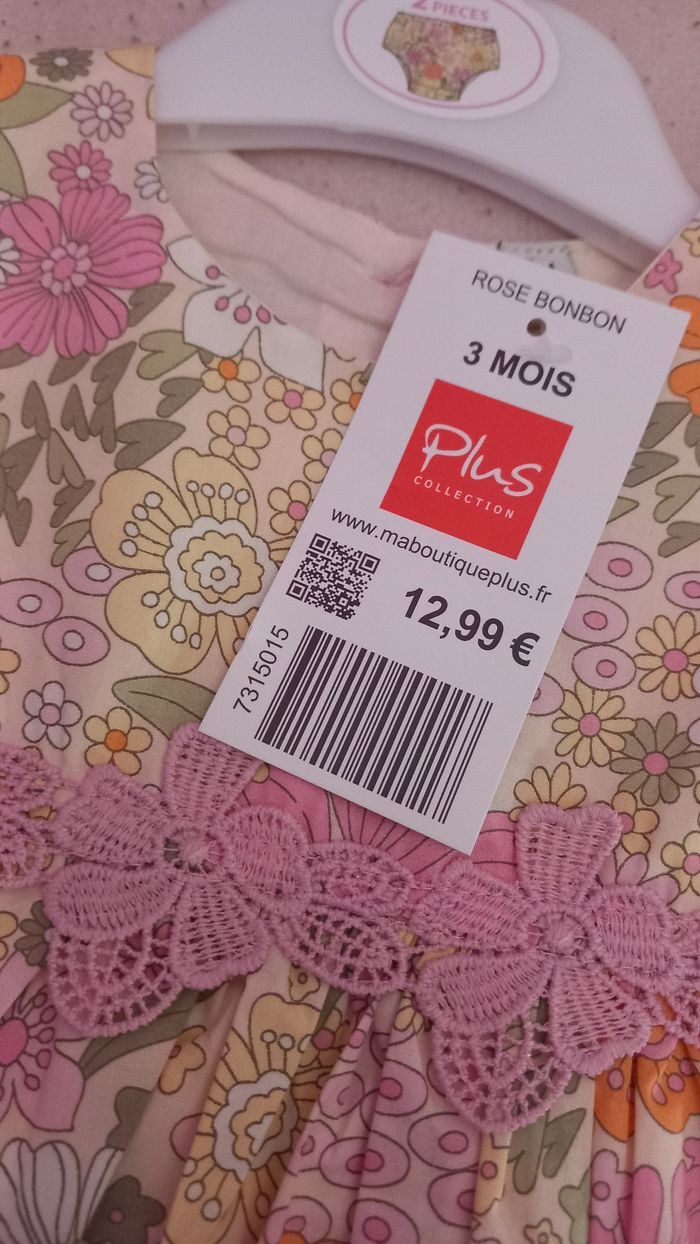 Robe avec sa culotte  bébé fille - photo numéro 3