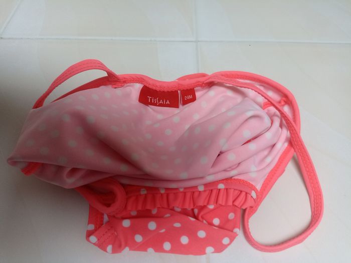 Maillot de bain rose à pois blanc - photo numéro 3