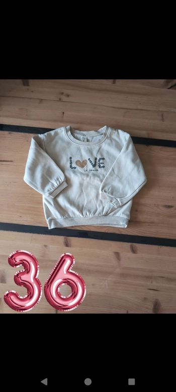 Sweat fille 36 mois
