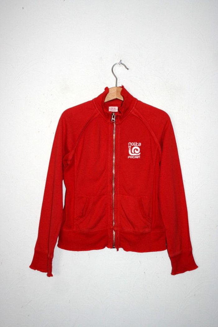 Sweat rouge zippé Nolita Pocket 6 ans