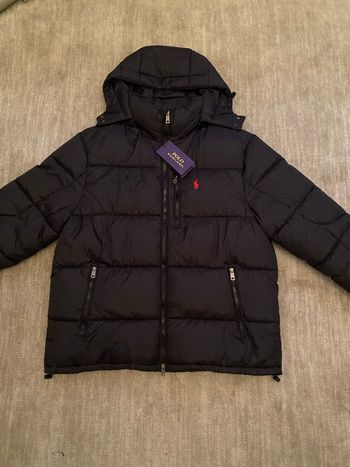 Doudoune Polo Ralph Lauren noire – L – neuve – capuche amovible 