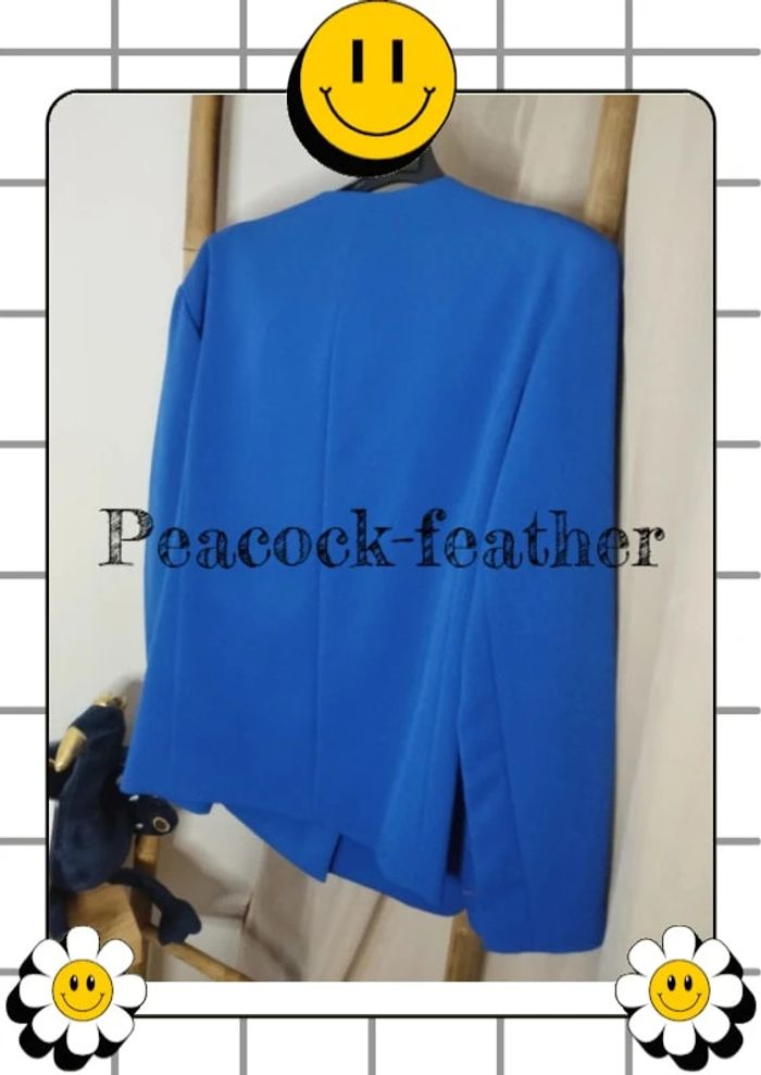Tailleur bleu jupe 56 - photo numéro 5