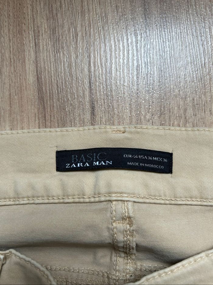 Jean beige uni Slim Homme Zara Tailles 42-44 - photo numéro 6