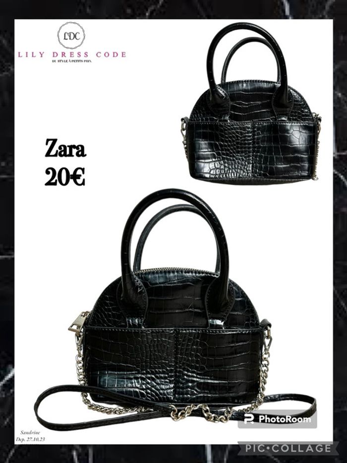 🖤 Sac noir effet croco – Zara SOLDÉ -50% 🖤