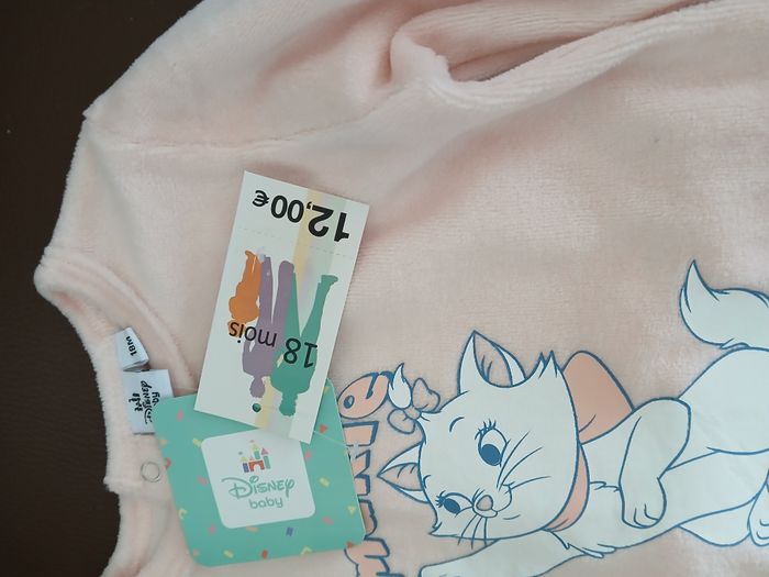 pyjamas en velours marie les aristochats disney 18 mois - photo numéro 4