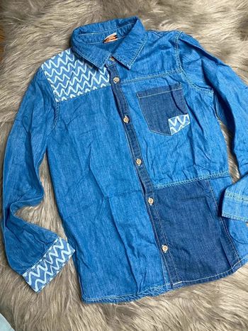 Chemise jean motif