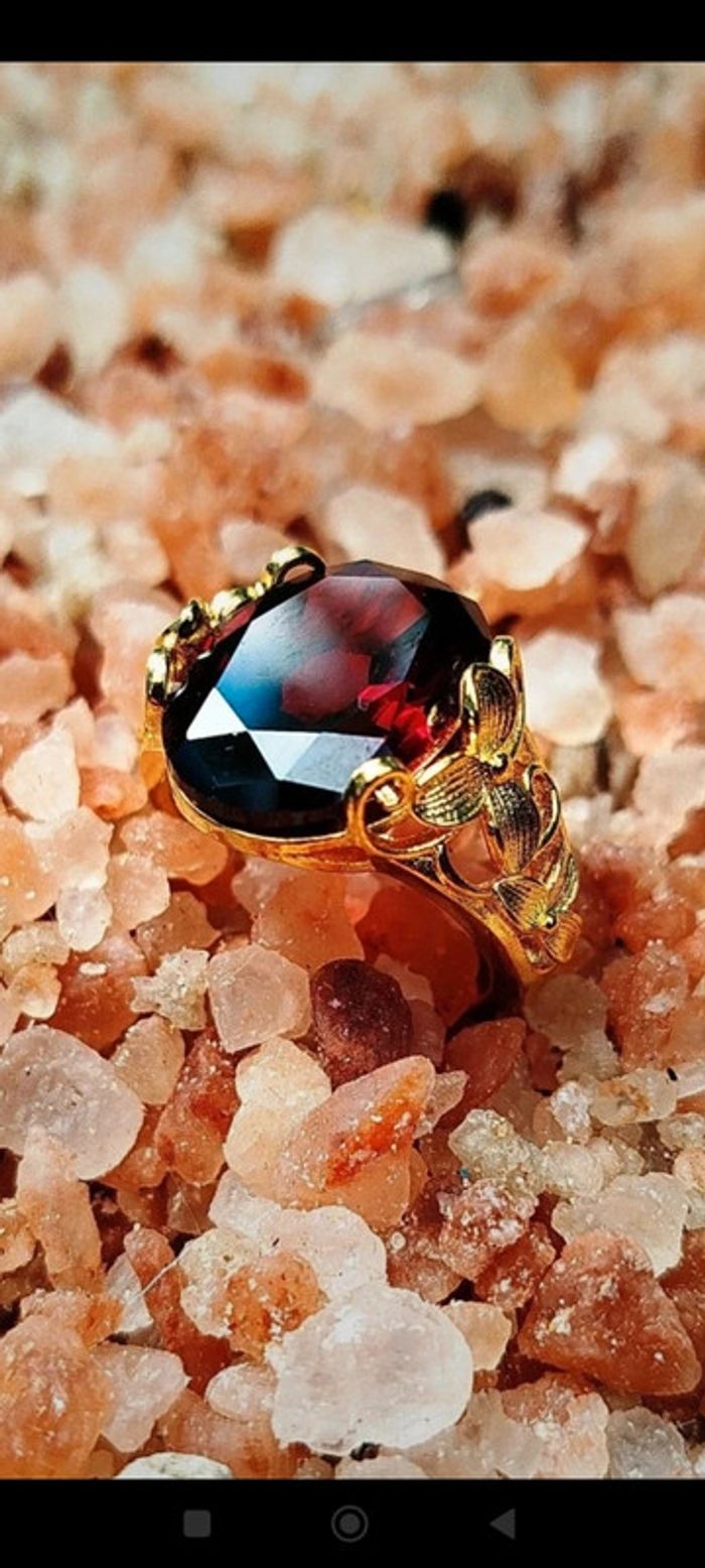 Bague💫Par-delà les Mondes💫Éclat de Grenat