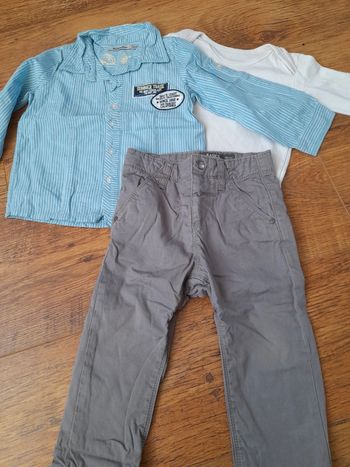 Ensemble 3 pièces 18 mois chemise pantalon