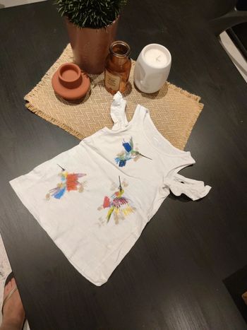 Tee shirt motif oiseaux