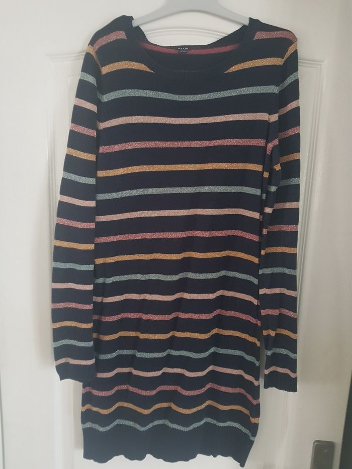 Robe pull à rayures fille - Taille 12 ans