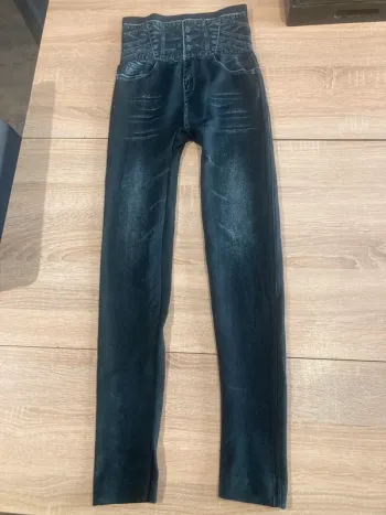 Legging imprimé jean effet gainant