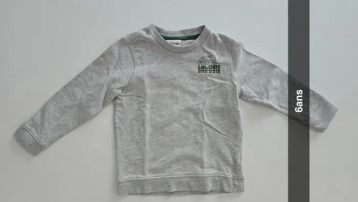 Sweat lacoste gris
