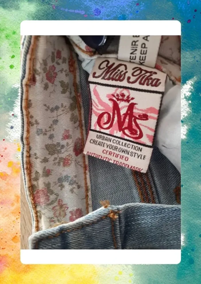 Jeans effet usée taille ajustable 6 ans - photo numéro 5