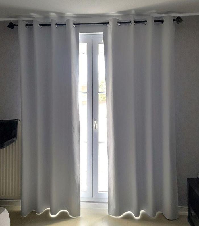 Lot de 2 rideaux occultants et isolants à œillets, neufs