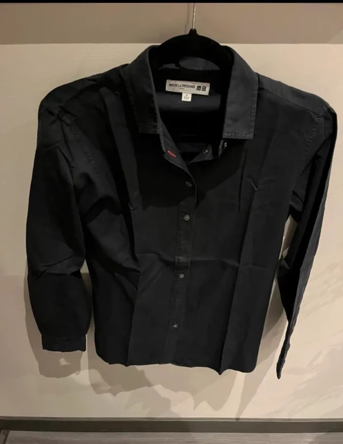 Chemise noire femme Inès de la fressange uniqlo S