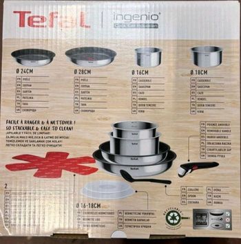 Batterie tefal ingenio 10 pièces à 80€ avec le code -20% l'article passe à 65€