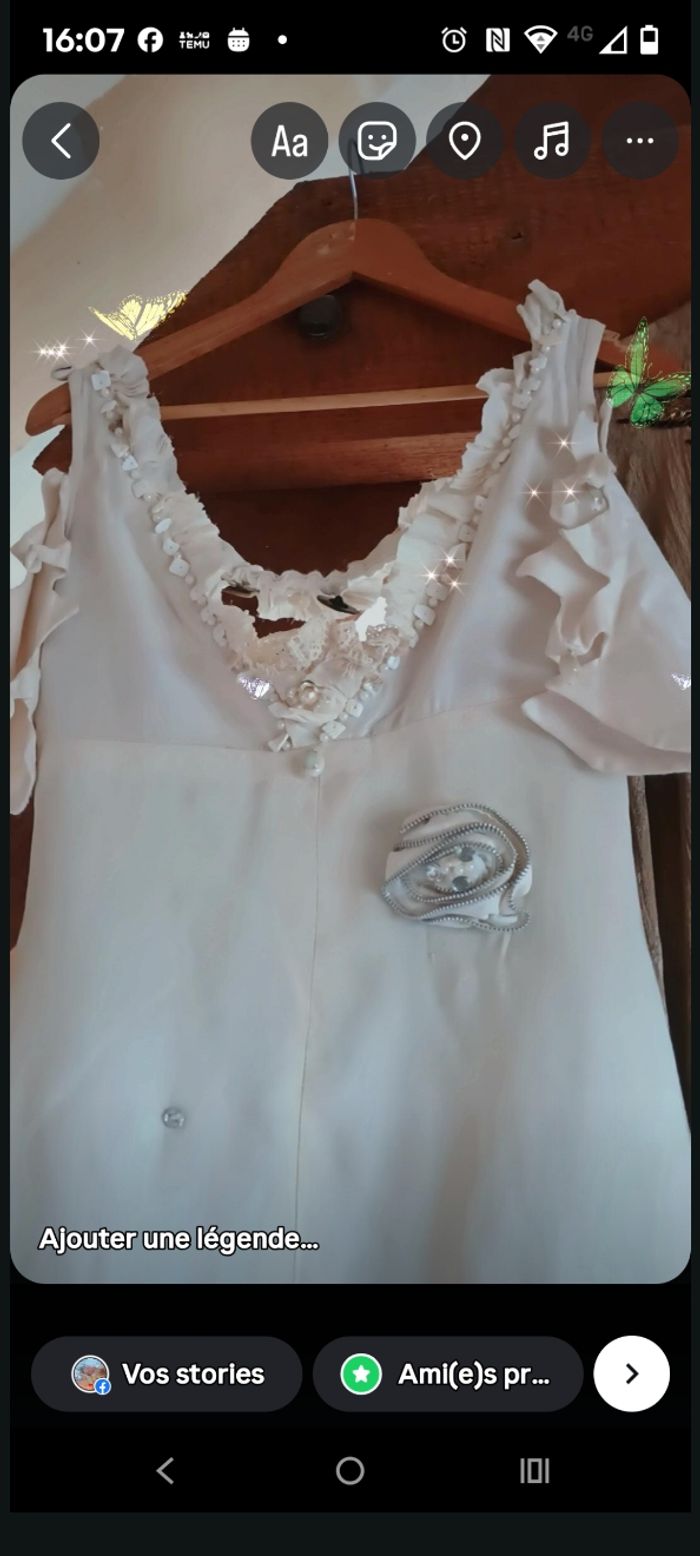 Magnifique robe de mariée courte prototype