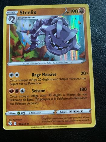 carte Pokémon “Steelix 139/264 Poing de Fusion”