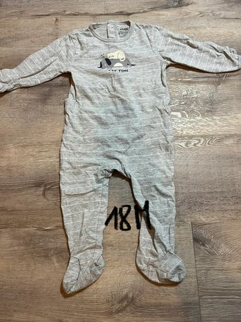 Pyjama coton gris